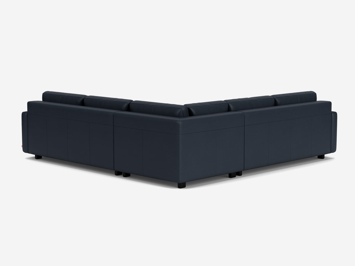 Evoque Atlantic with Black Ash Legs - Narrow Arms - Right Hand Facing Storage Loveseat