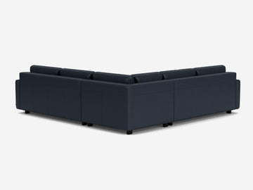 Evoque Atlantic with Black Ash Legs - Narrow Arms - Right Hand Facing Storage Loveseat