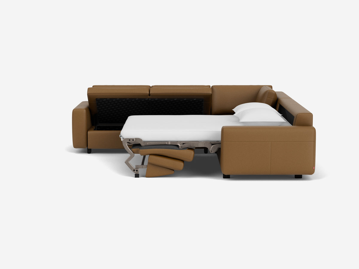 Rein Toast with Black Ash Legs - Standard Arms - Left Hand Facing Storage Loveseat