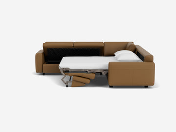 Rein Toast with Black Ash Legs - Standard Arms - Left Hand Facing Storage Loveseat