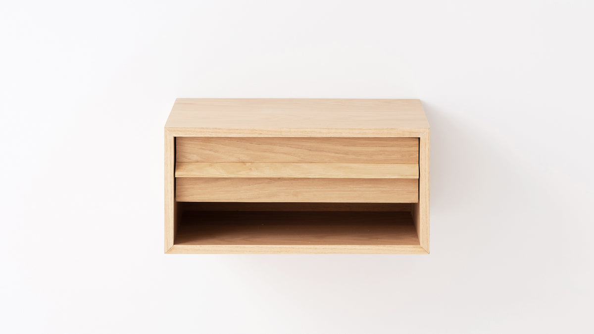 Marcel Open Shelf Floating Nightstand – Oak