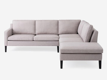 Dillon Dune with Onyx Legs - Right Hand Facing Corner Chaise