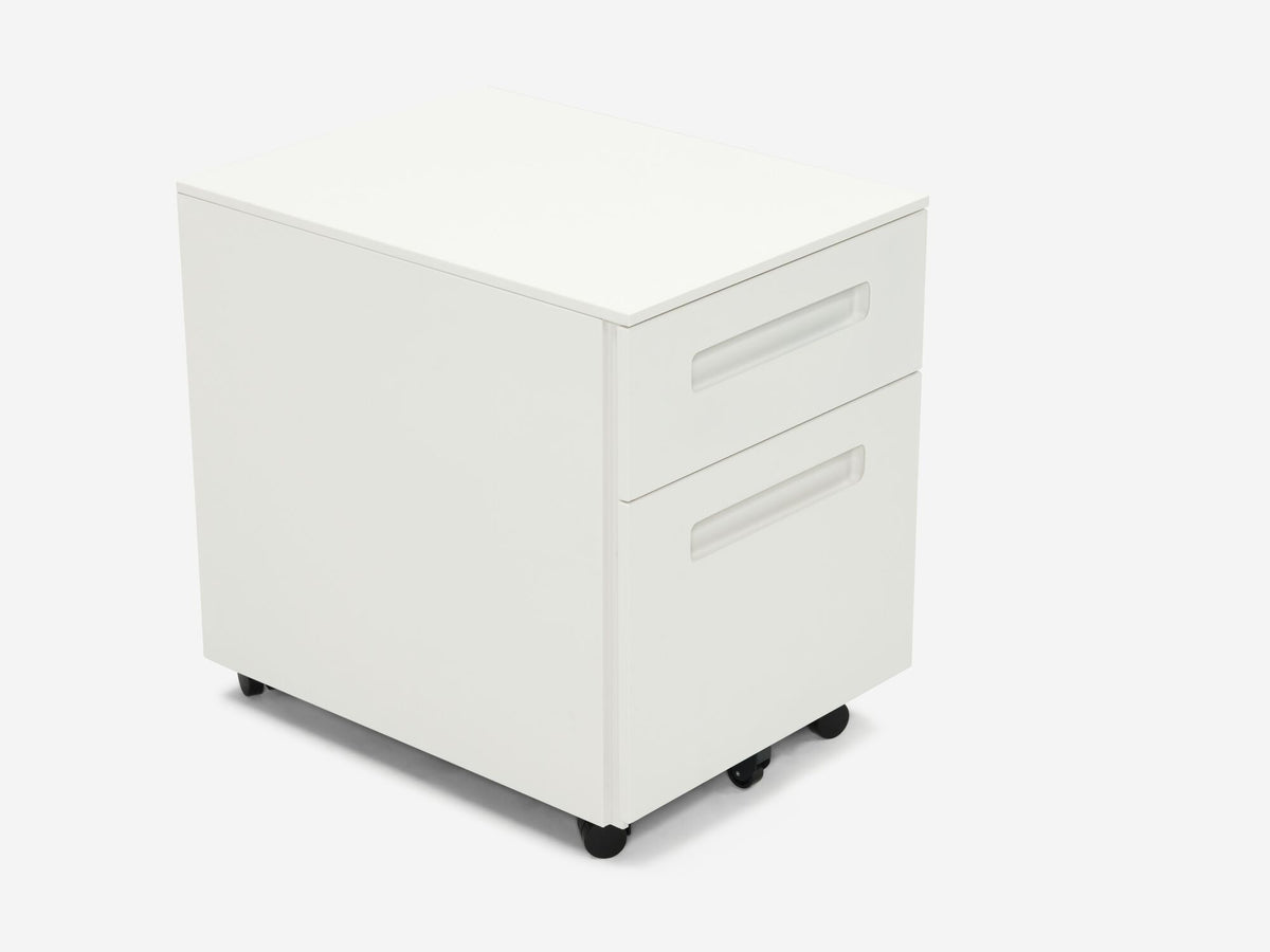 Novah Mobile Pedestal with Optional Cushion – White – view 6