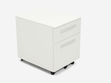 Novah Mobile Pedestal with Optional Cushion – White – view 6