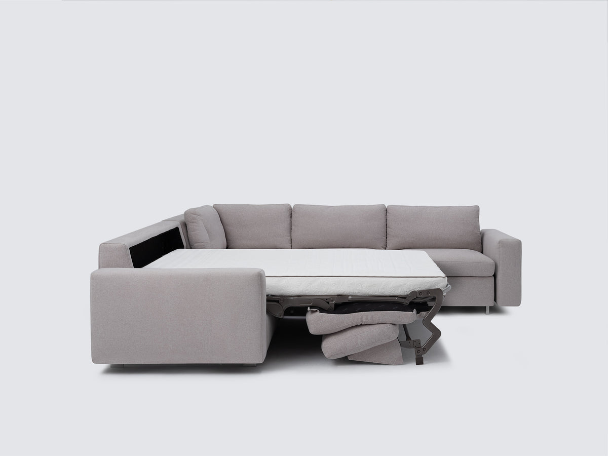 Ava Cloud with Stainless Steel Legs - Standard Arms - Right Hand Facing Storage Loveseat