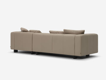 Donna Grey with Black Stadium Legs - Right Hand Facing Chaise