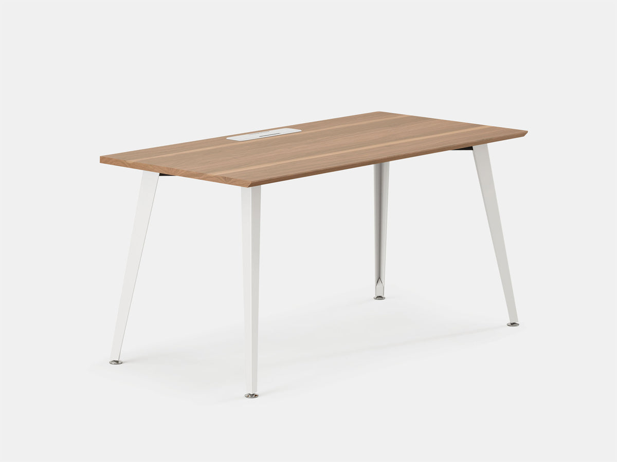 Office Desk – 60" x 30" / White / Walnut – view 2