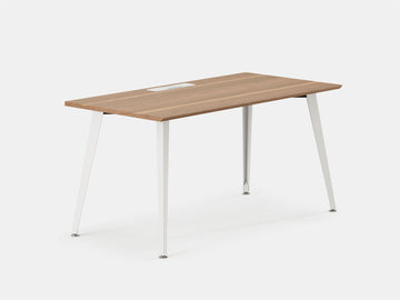 Office Desk – 60" x 30" / White / Walnut – view 2