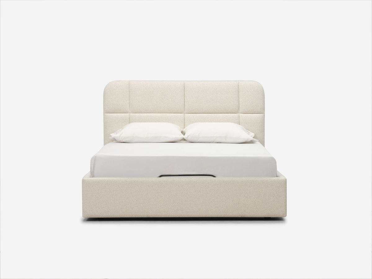 Veneto Sand - Queen - Low - Grid - Round Headboard