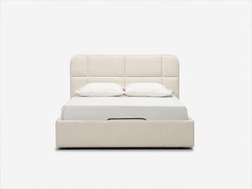 Veneto Sand - Queen - Low - Grid - Round Headboard