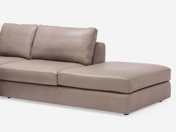 Suave Chrome - Right Hand Facing Backless Chaise - 1.5" Legs