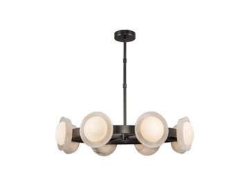 Alonso Chandelier – 37" / Urban Bronze/Alabaster