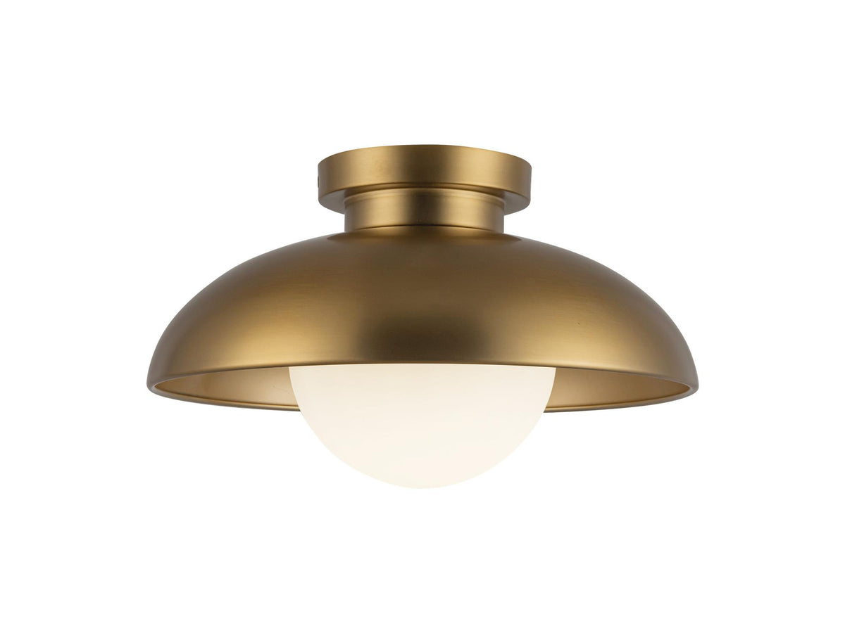 Rubio Flush Mount Light – 12" / Aged Gold/Opal Matte Glass – view 2