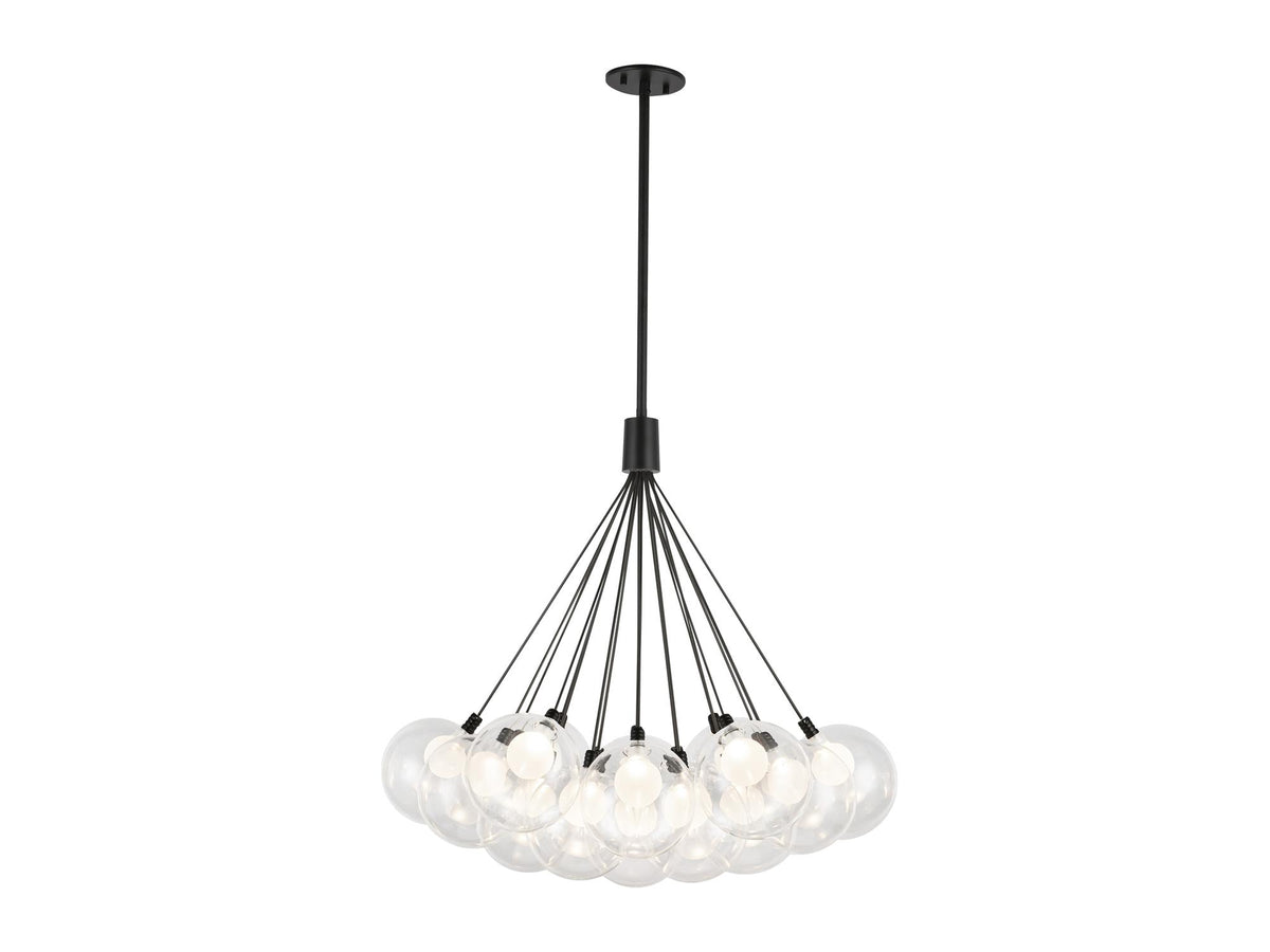 Bolla Chandelier – 28" / Black