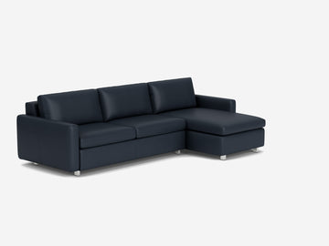 Evoque Atlantic with Stainless Steel Legs - Narrow Arms - Double - Right Hand Facing Storage Chaise