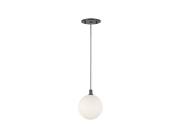 Bolla Pendant – Black/Opal Glass
