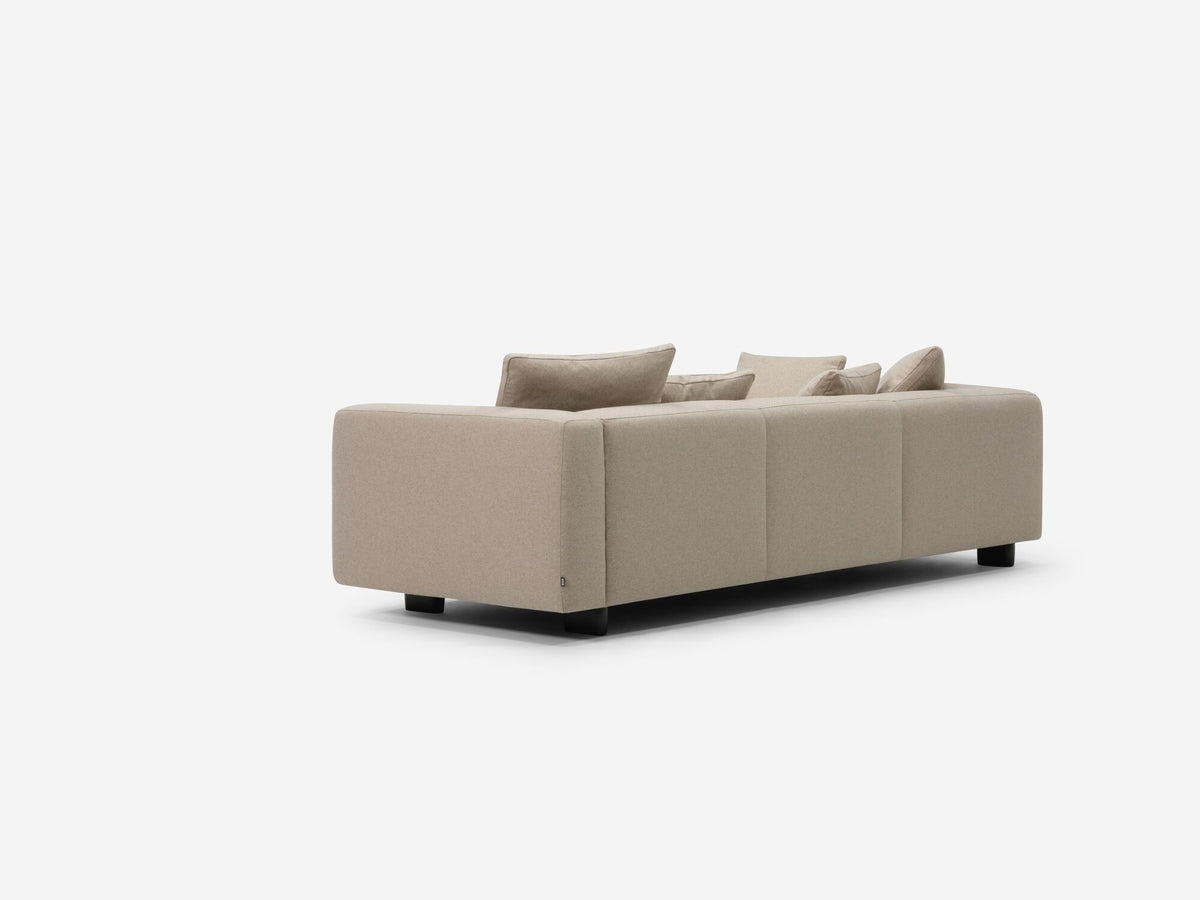 Lana Taupe with Black Stadium Legs - Left Hand Facing Backless Chaise