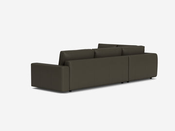 Fino Cool Grey - Left Hand Facing Full-Arm Chaise - 1.5" Legs
