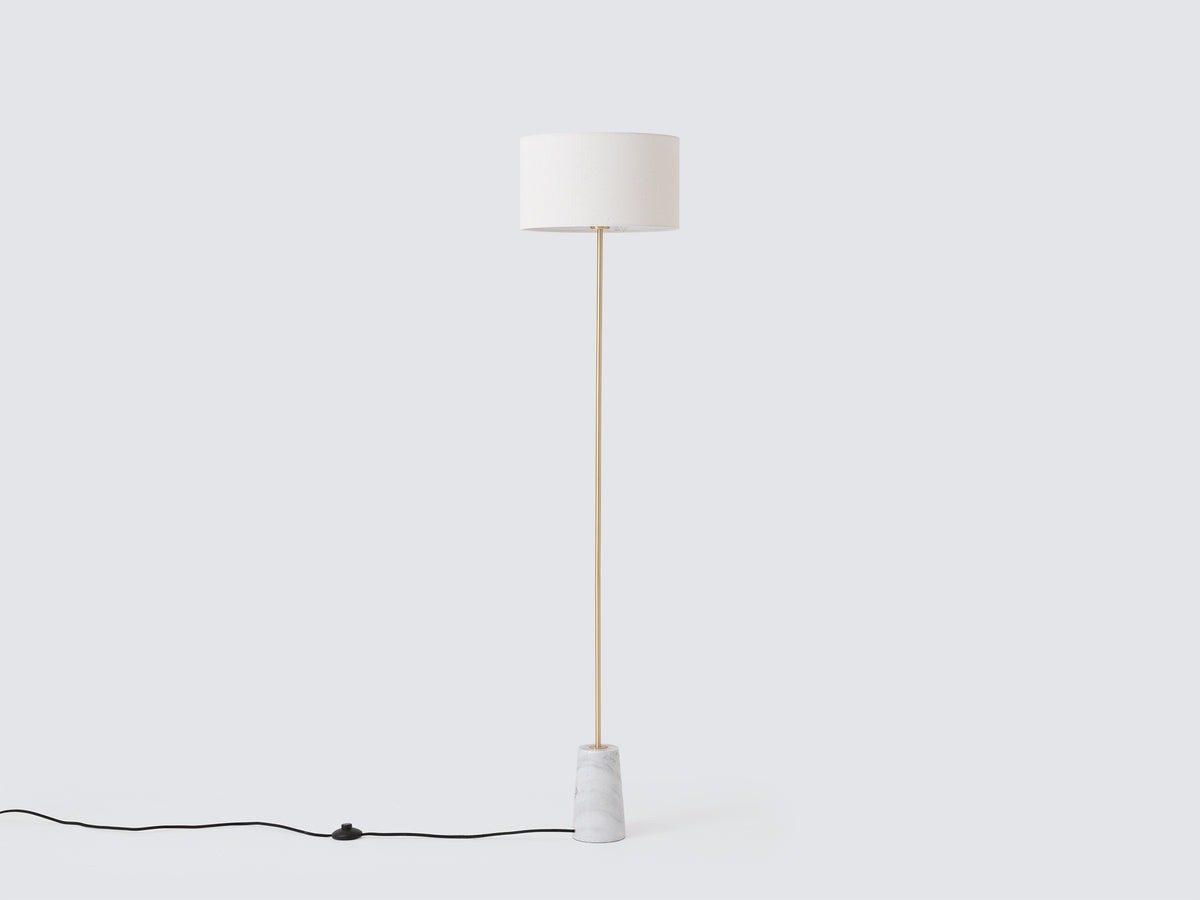 Tab Floor Lamp – White Marble