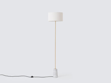 Tab Floor Lamp – White Marble