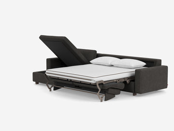 Coda Ash with Walnut Legs - Standard Arms - Queen - Left Hand Facing Storage Chaise
