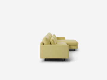 Maria Lemon - Deep Seat Depth - 39" Seat Width - Narrow Arms - Metal Tube Legs