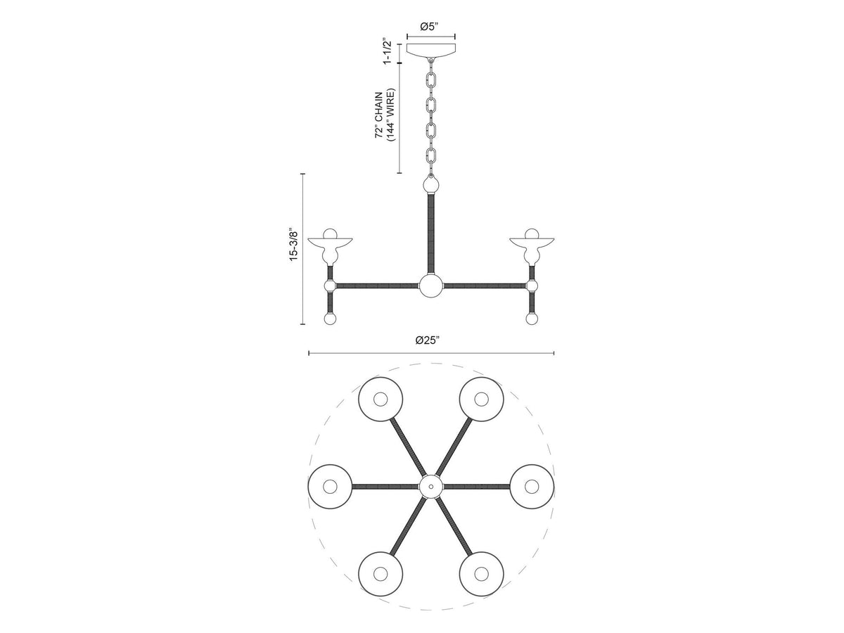 Nadine Chandelier – Matte White/Cotton – view 3
