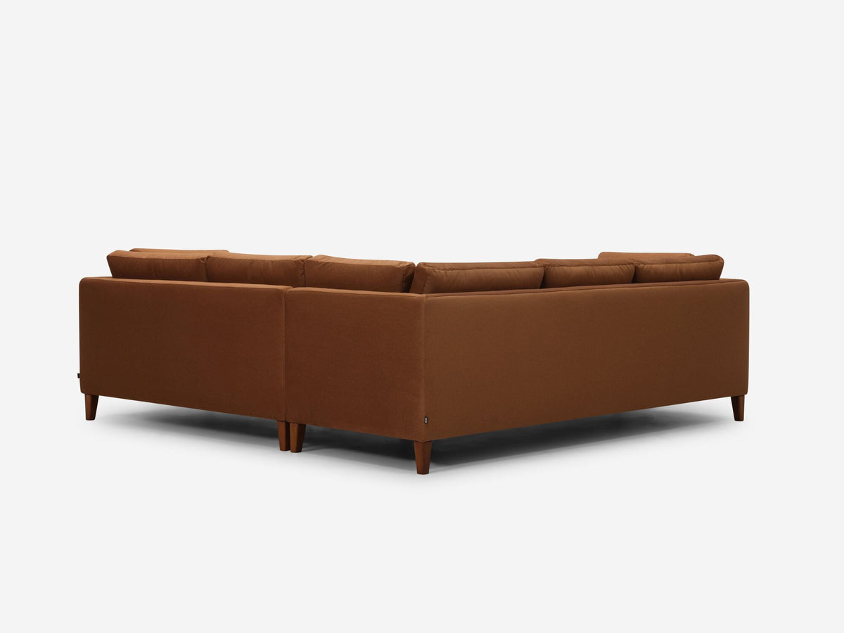 Burleson Toffee with Java Legs - Right Hand Facing Loveseat