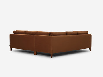 Burleson Toffee with Java Legs - Right Hand Facing Loveseat