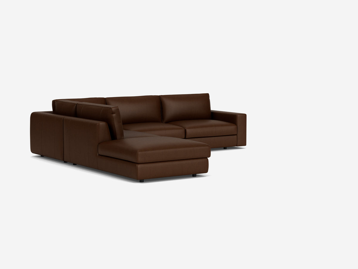 Coachella Madera - Left Hand Facing Backless Chaise - 1.5" Legs