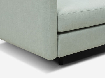 Aspen Mist Fabric - Shallow (35") - 35.8" Seat Width - Narrow Arms - Metal Tubular Legs