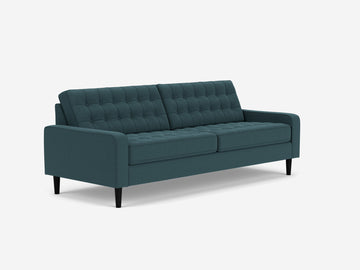 86" - Alma Gunmetal Blue with Black Ash Legs and Low Arm Height