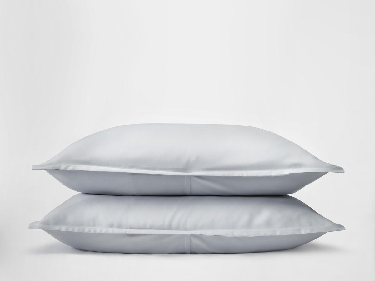 Silk & Snow Egyptian Cotton Sham Set – Standard / Vista Blue