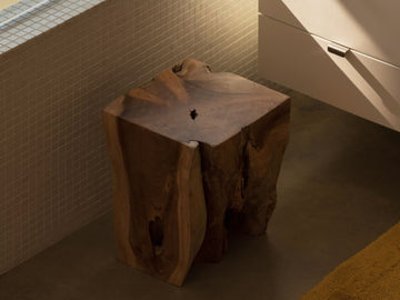 Solid Teak Stool - Rectangle