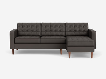 Evoque Ardesia with walnut Legs - Right Hand Facing Chaise - Regular Arm Height