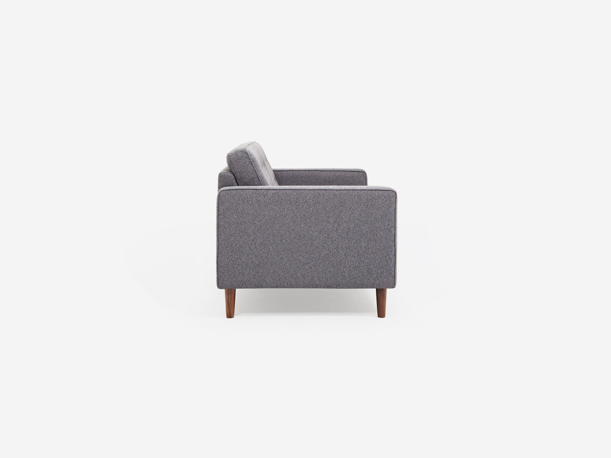 Jet Ash with Walnut Legs - Regular Arm Height