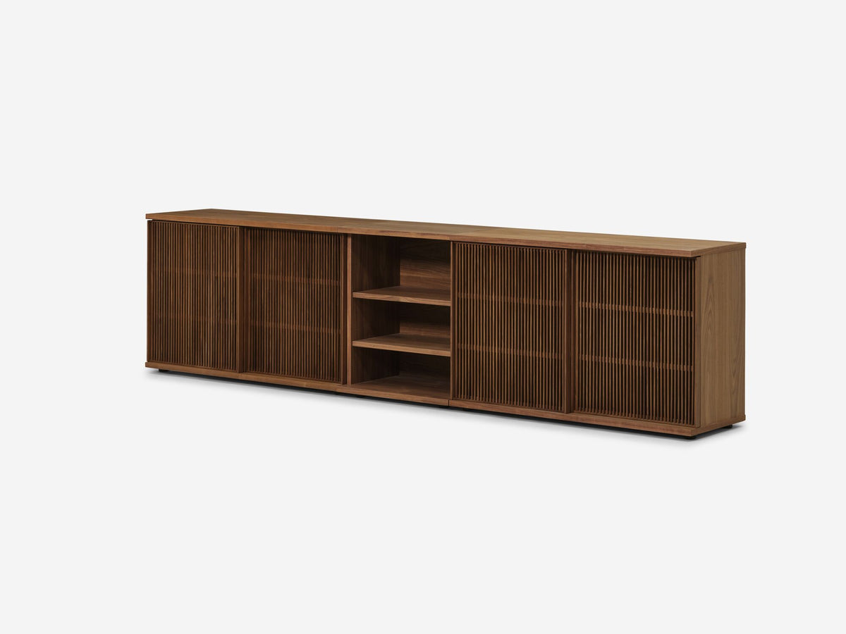 Extra Wide - Walnut - Slatted Doors
