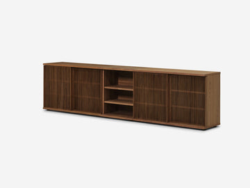 Extra Wide - Walnut - Slatted Doors