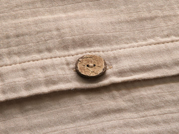 Silk & Snow Muslin Duvet Cover – Full/Queen / Chai – view 2
