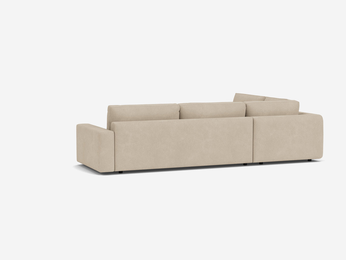 Ava Haze - Left Hand Facing Backless Chaise - 1.5" Legs
