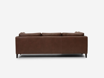 Left Hand Facing Backless Chaise - Classic Mocha with Onyx Legs
