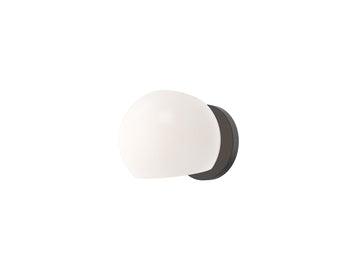 Willow Wall Light – 6" / Matte Black/Opal Matte Glass