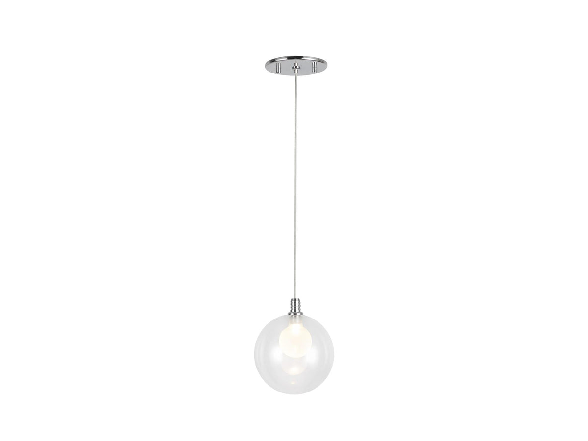 Bolla Pendant – Chrome/Clear Glass