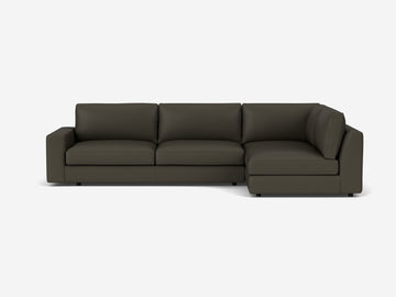 Fino Cool Grey - Right Hand Facing Full-Arm Chaise - 1.5" Legs