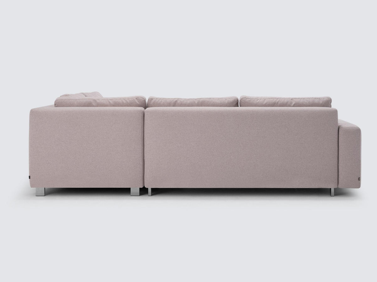 Ava Cloud with Stainless Steel Legs - Right Hand Facing Backless Chaise - Standard Arms