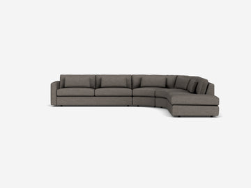 Vitoria Basalt Fabric - Deep - Right Hand Facing Backless Chaise