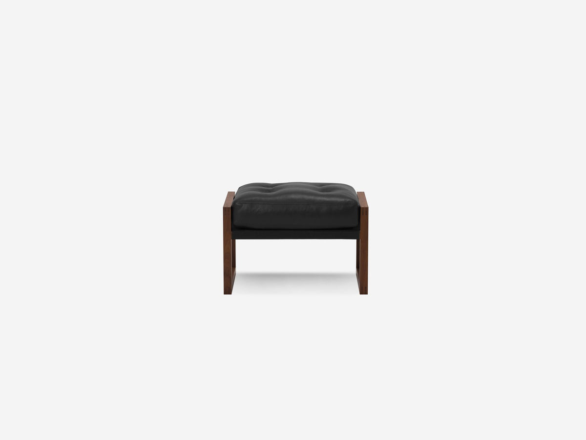 Suave Nero - Dossier : Cotton Duck Black - Cadre noyer