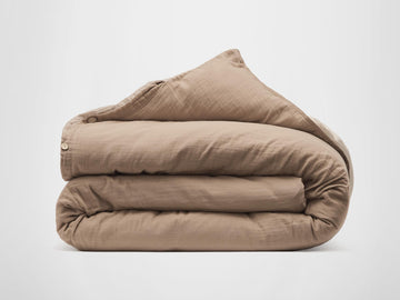 Silk & Snow Muslin Duvet Cover – Full/Queen / Chai