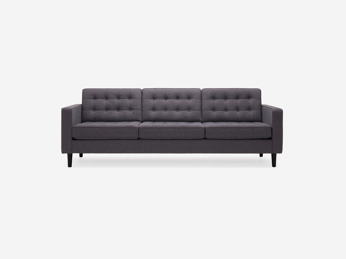 92" - Jet Ash with Black Ash Legs and Regular Arm Height