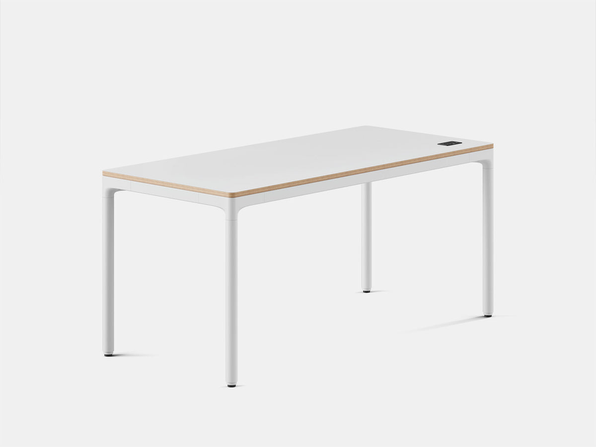 Four Leg Standing Desk – 59" x 27" / White / White